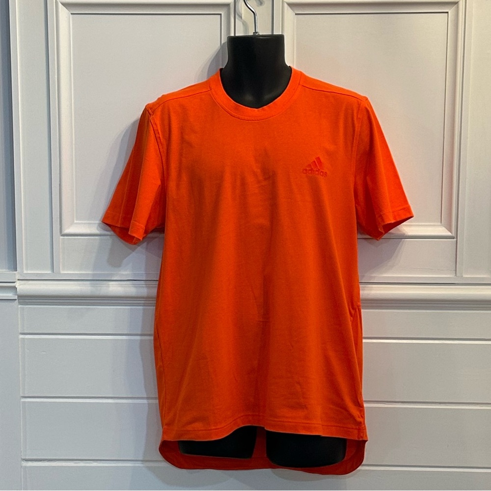 Adidas Men's Original SPORT TEE Long Back Sz Large Orange